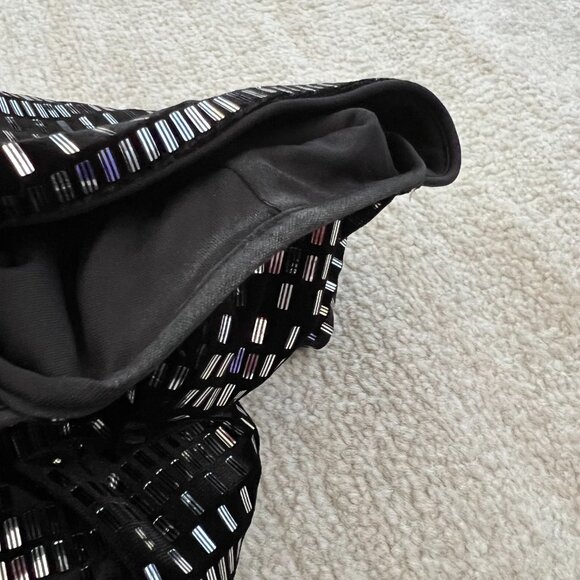 Vince Camuto Black Silver Cocktail Mini Dress 12 - Picture 8 of 10